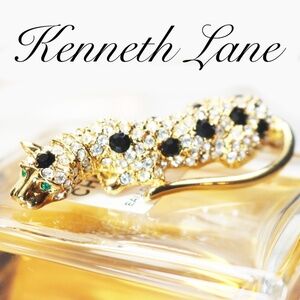 ⚜️ KENNETH JAY LANE GOLD LEOPARD BROOCH 🐆